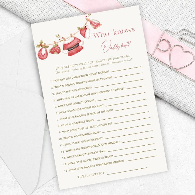 Lámina Red Santa Clothes Baby Shower Daddy Mejor Juegos (Subido por el creador)