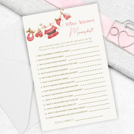 Lámina Red Santa Clothes Baby Shower Mommy Best Games