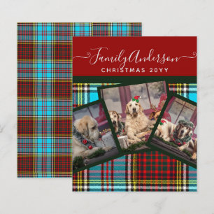 Lámina REGALO DE FOTO DE NAVIDAD - Collage de Tartán de A