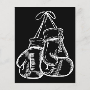 Lámina Regalo de guantes de boxeo blancos de amor retro p