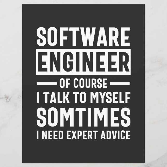 Lámina Regalo divertido para ingeniero de software de pro (Anverso)