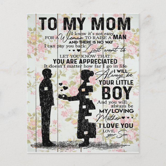 Lámina Regalo Para Mamá, A Mi Madre Mejor Regalo, (Anverso)