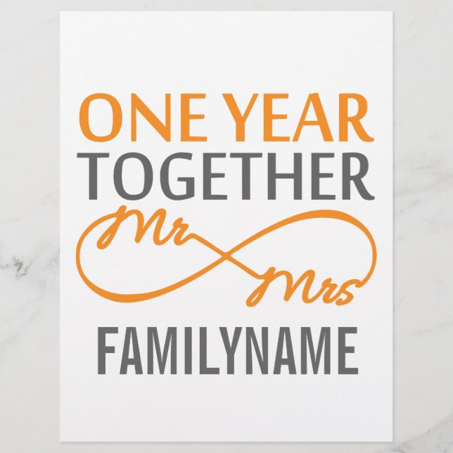 Lámina Regalo por primer aniversario (Anverso)