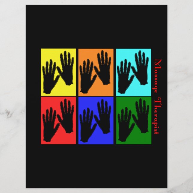 Lámina Regalos de arte pop de terapeuta de masaje (Anverso)