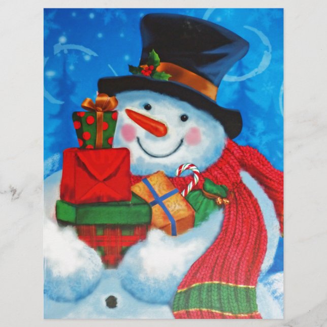 Lámina Regalos de muñeca de nieve (Anverso)