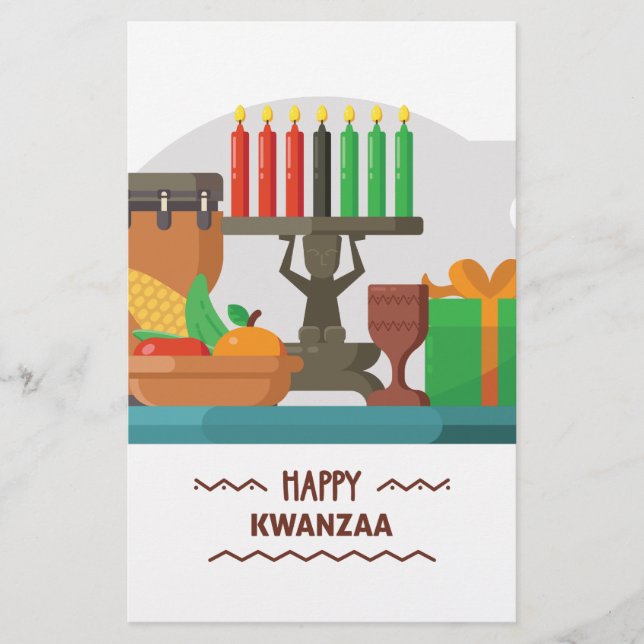 Lámina regalos felices de kwanzaa (Anverso)