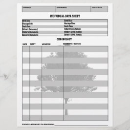 Lámina Registro de genealogía individual