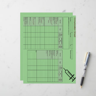 Lámina Registro de inmunización de criaturas más bajo - H