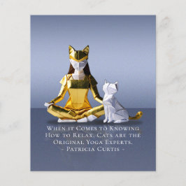 Lámina Relieve metalizado dorado Origami Yoga Meditación 