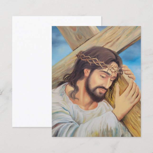 Lámina Religión cristiana Jesucristo (Anverso / Reverso)