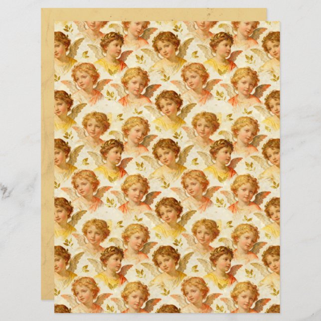 Lámina Renaissance Angels Scrapbook Paper (Anverso / Reverso)