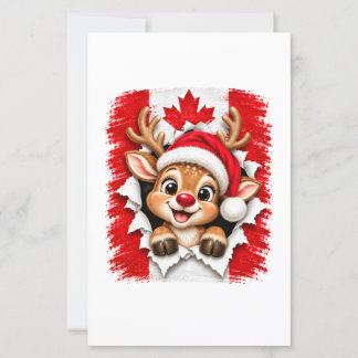 Lámina Reno canadiense de Navidad