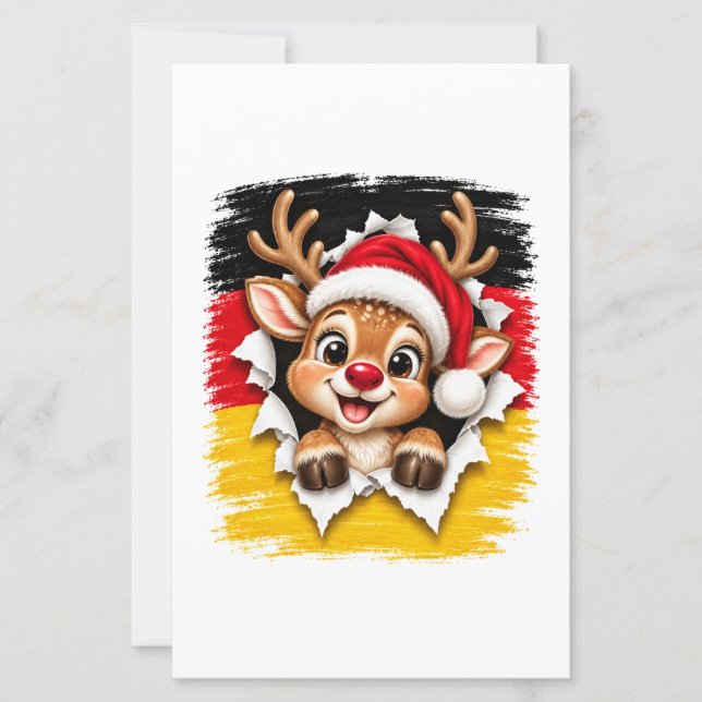 Lámina Reno de Navidad alemán (Anverso)