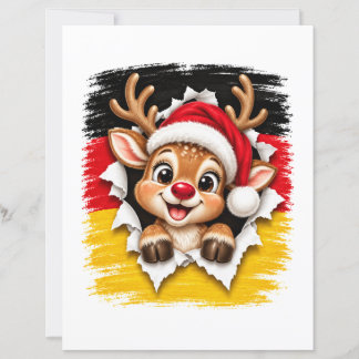 Lámina Reno de Navidad alemán