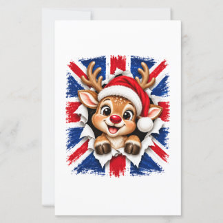 Lámina Reno de Navidad británico