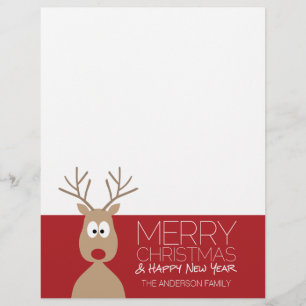 Lámina Reno Personalizado lindo - Feliz saludo de Navidad
