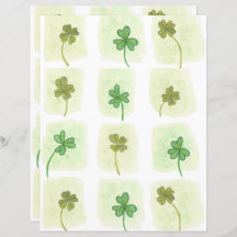Reparto de papel de Shamrock y Clover Scrapbook