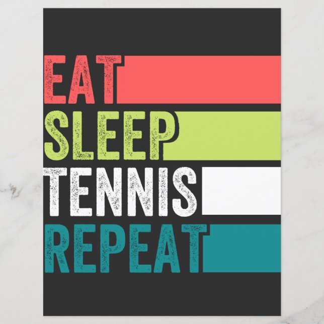 Lámina repetir el tenis (Anverso)