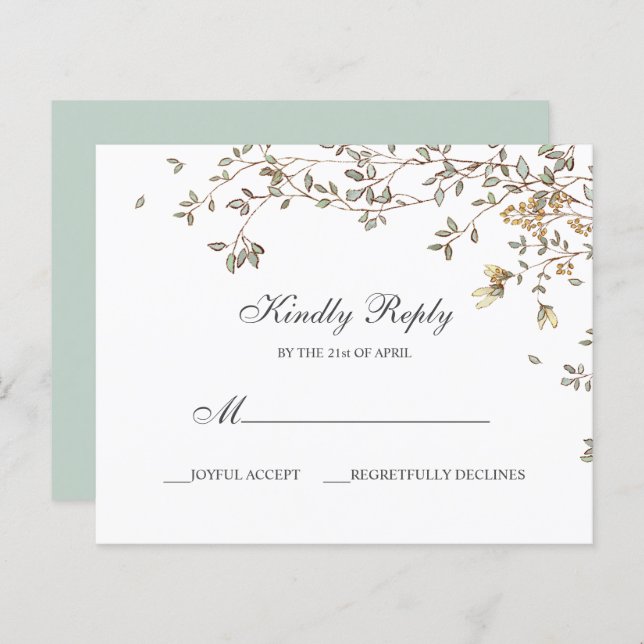 Lámina Respuesta del Jardín de Primavera de Verano Rústic (Anverso / Reverso)