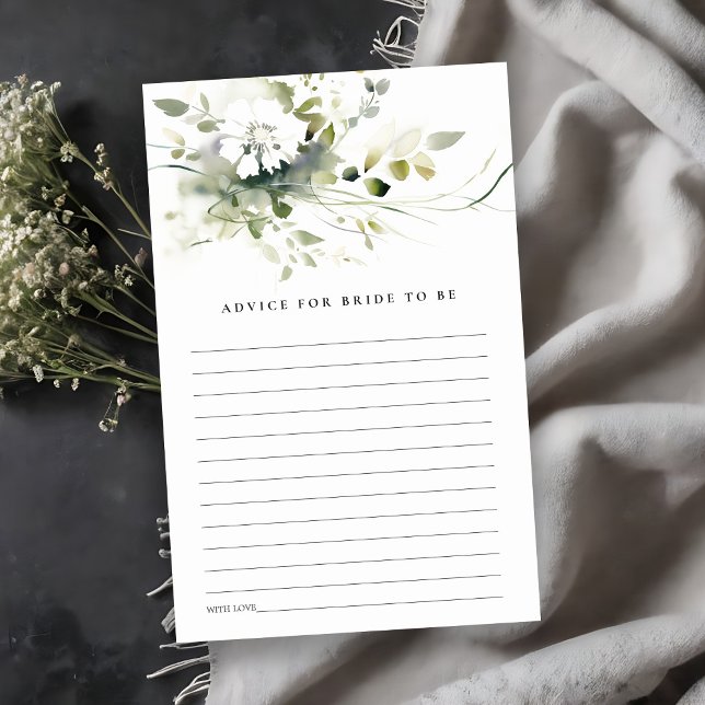 Lámina Resumen de Green Floral Advance Bridal Baby Shower (Subido por el creador)