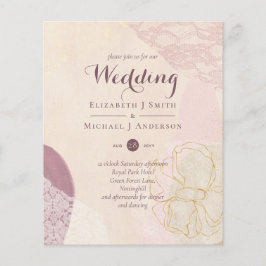 Lámina Resumen de Mustard Lace Merlot Wedding Invitar pre