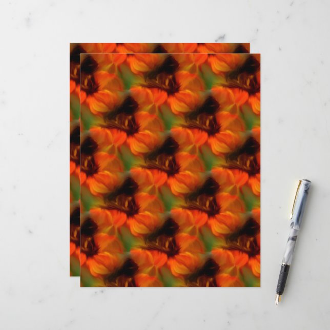 Lámina Resumen De naranja Y Marrón Resumen Libro De Patró (Anverso/Reverso In Situ)