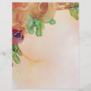 Lámina Resumen de papel de cuadernillo floral