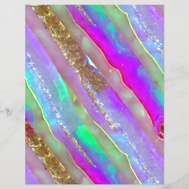 Lámina Resumen de papel de cuaderno de arte de vidrio (Anverso)