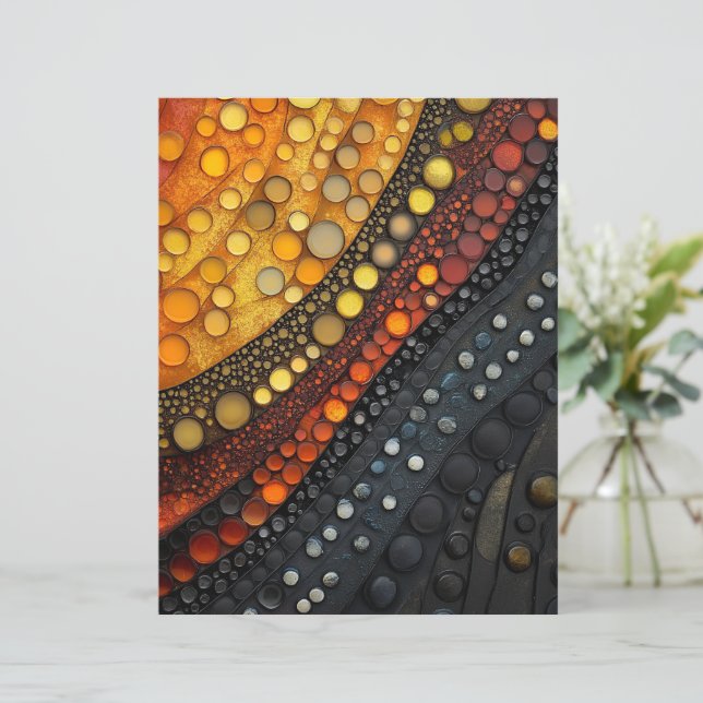 Lámina Resumen de papel de cuaderno de diseño 3D (Anverso de pie)