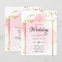Resumen de tinta para alcohol de BODA de ORO PINK