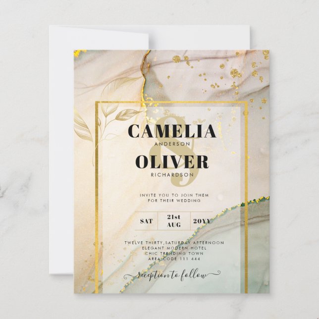 Lámina Resumen de tinta para alcohol Oyster Pearl Gold BO (Anverso)
