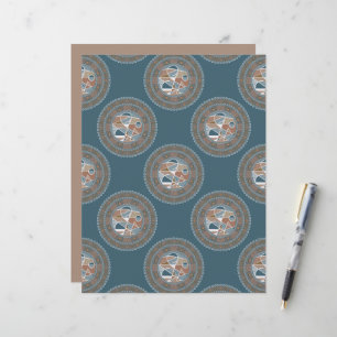 Lámina Resumen del acento Ornate Polka Dot Mandala Scrapb