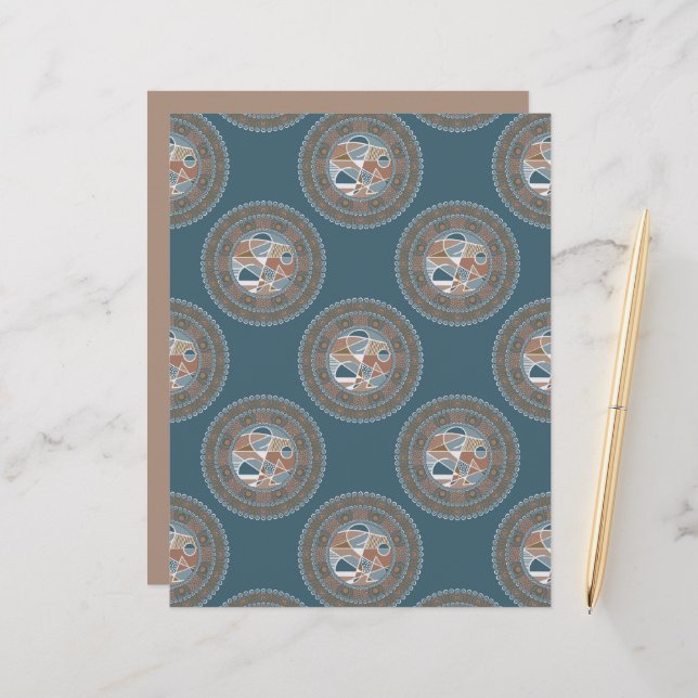 Lámina Resumen del acento Ornate Polka Dot Mandala Scrapb (Anverso/Reverso In Situ)