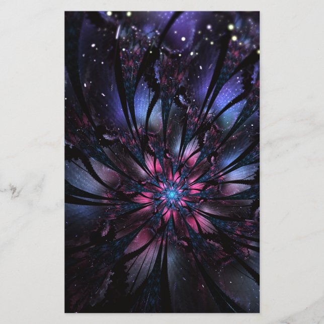 Lámina Resumen del diseño de flor fractal. (Anverso)