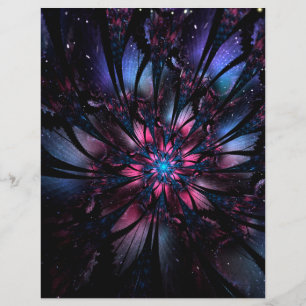 Lámina Resumen del diseño de flor fractal.