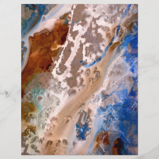 Lámina Resumen del patrón de espuma de agua de arena fina (Anverso)