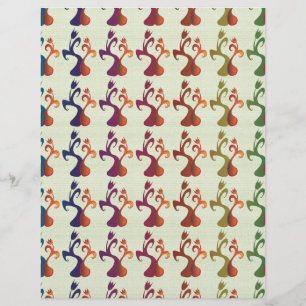 Lámina Resumen Diseño multicolor moderno Tulip Floral