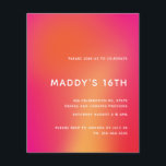 Lámina Resumen Minimalista moderno de color Dulce 16 Invi<br><div class="desc">Puede ser totalmente personalizado para satisfacer sus necesidades. © Gorjo Designs. Hecho para ti a través de la plataforma Zazzle. // ¿Necesita ayuda para personalizar su diseño? ¿Tienes otras ideas? Siéntase libre de contactarme (Zoe) directamente.</div>