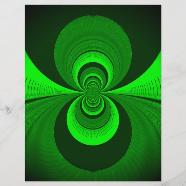 Lámina Resumen Modelo caleidoscopio Groovy Verde Brillant (Anverso)