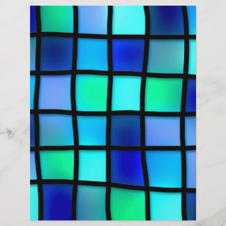 Lámina Resumen mosaico azul mosaico