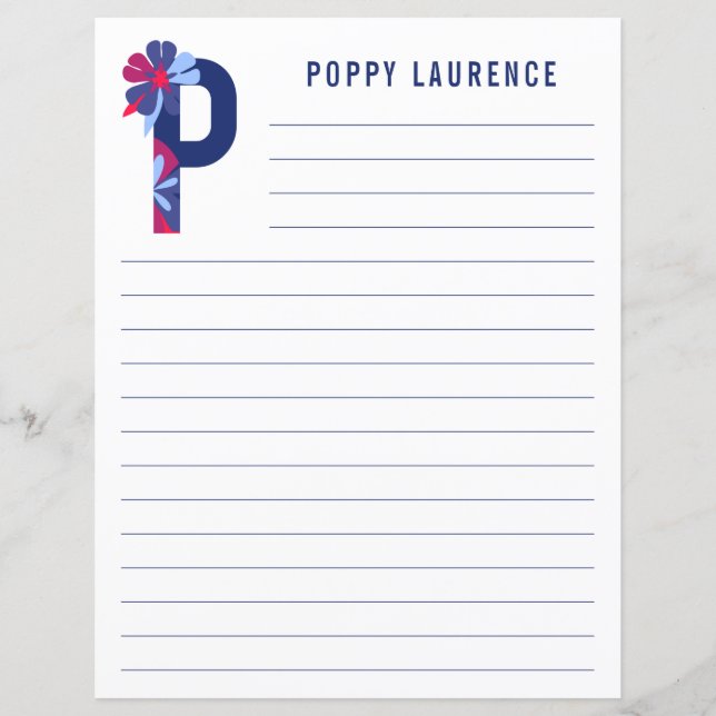 Lámina Resumen Papel Alterado Floral (Anverso)