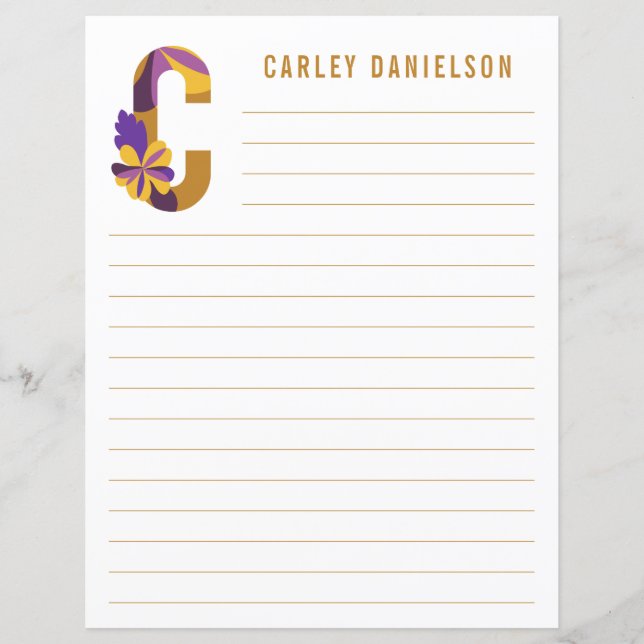 Lámina Resumen Papel Alterado Floral (Anverso)