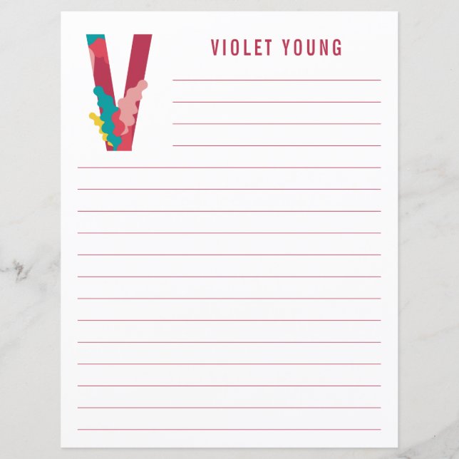 Lámina Resumen Papel Alterado Floral (Anverso)