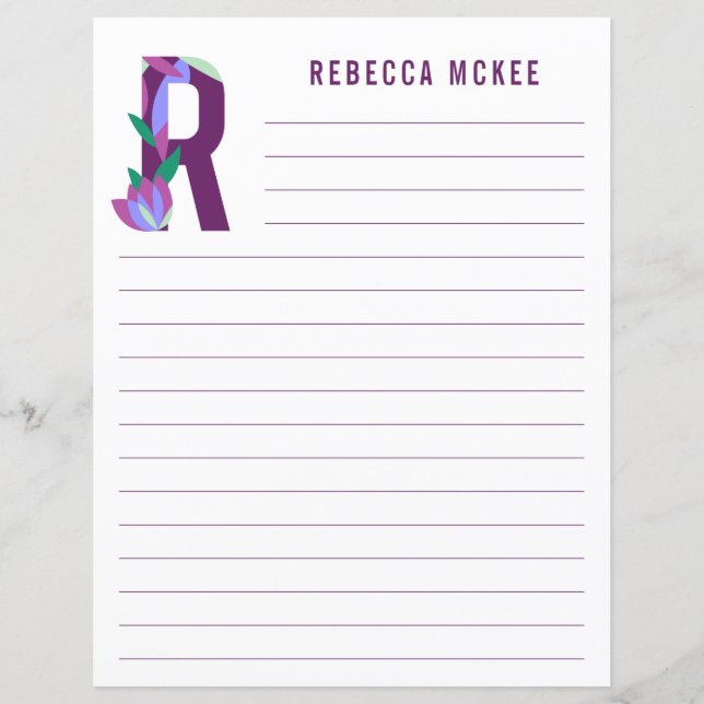 Lámina Resumen Papel Alterado Floral (Anverso)