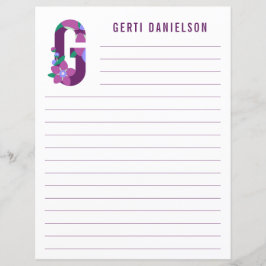 Lámina Resumen Papel Alterado Floral