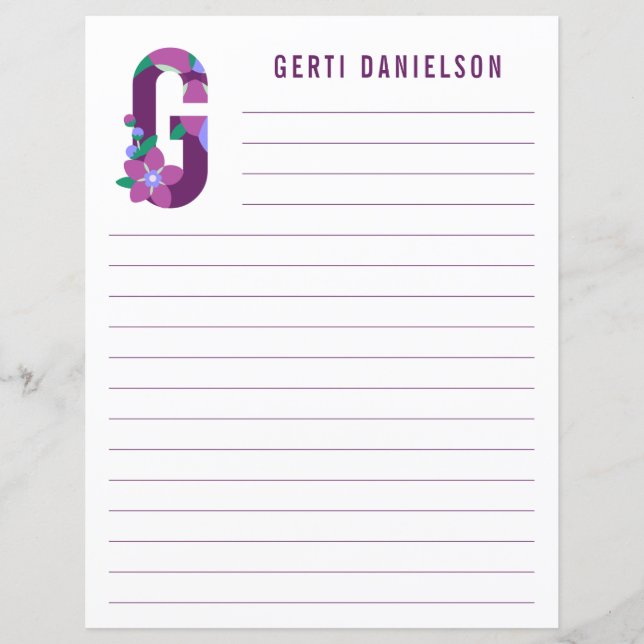 Lámina Resumen Papel Alterado Floral (Anverso)