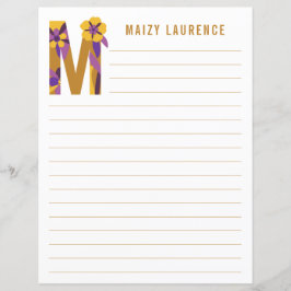 Lámina Resumen Papel Alterado Floral