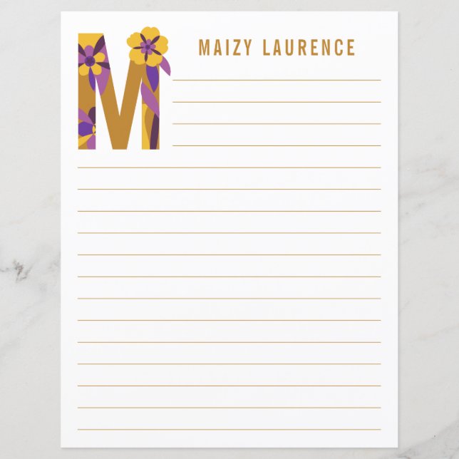 Lámina Resumen Papel Alterado Floral (Anverso)