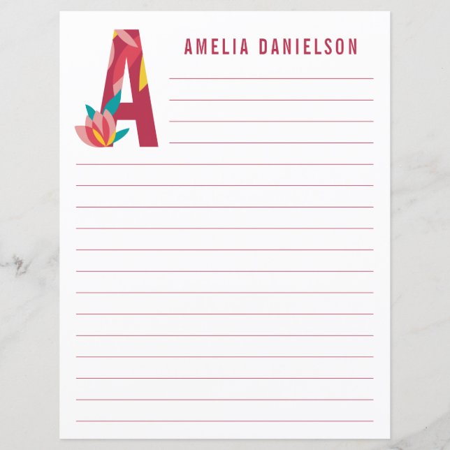 Lámina Resumen Papel Alterado Floral (Anverso)