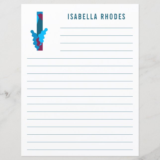 Lámina Resumen Papel Alterado Floral (Anverso)